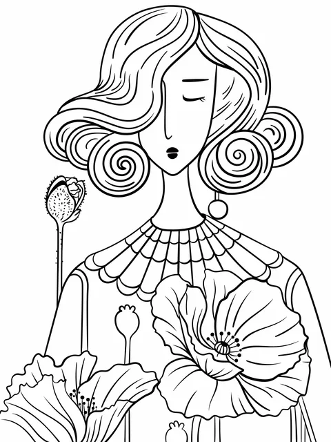 Woman with Flowers