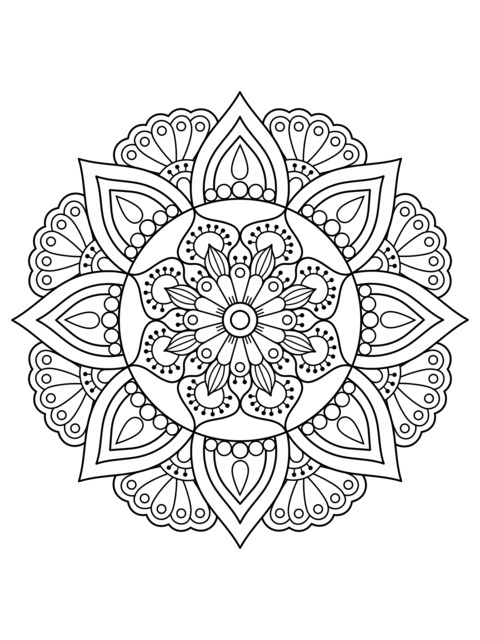 Patrón de Mandala Colorido