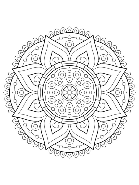 Patrón de Mandala Colorido