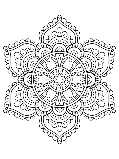 Hermosa Página de Colorear Mandala