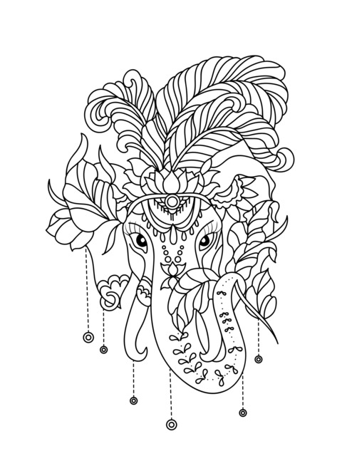 Ganesha Coloring Page