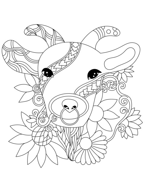 Goat - themed Coloring Page