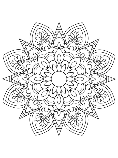 Patrón de Mandala Colorido