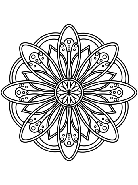 Hermoso Patrón de Mandala Coloreado