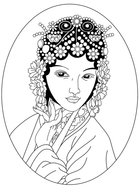 Peking Opera Character Coloring Page: The Beauty of Classical Opera