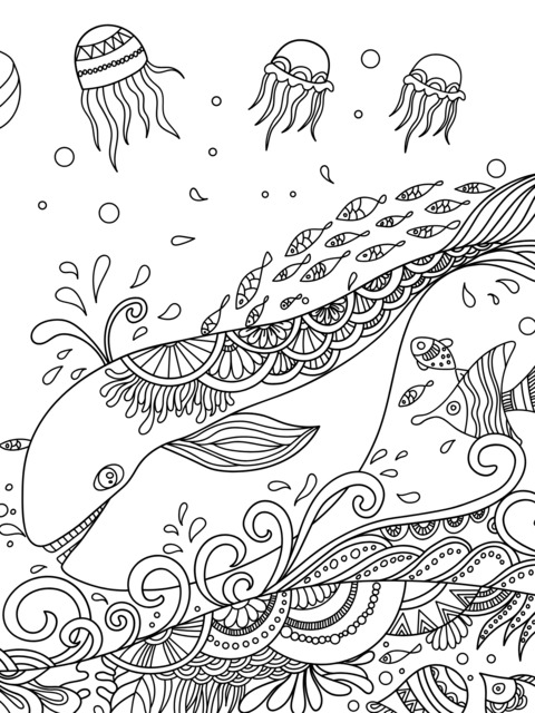 Ocean - themed Coloring Page