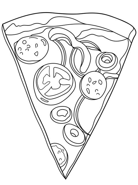 Hoja de Colorear de Pizza: Un Delicia Colorida Te Espera