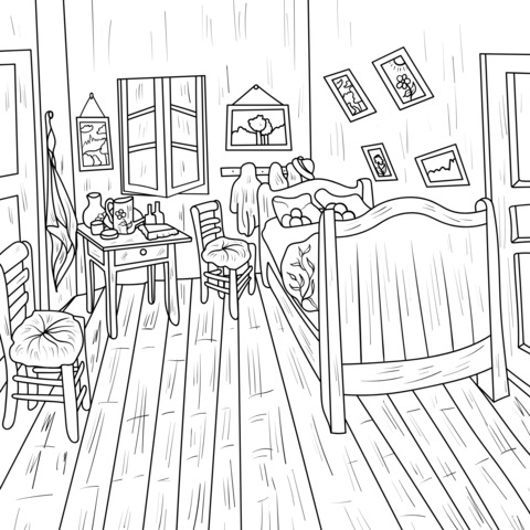 Bedroom - themed Coloring Page