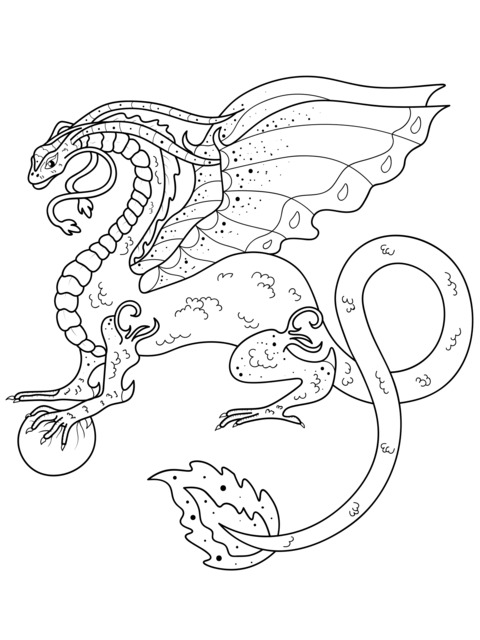 Fantasy Dragon Coloring Page