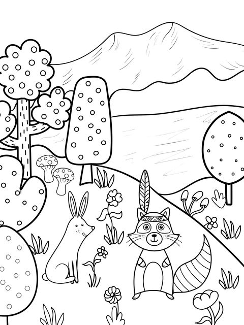 Forest Animals Coloring Page