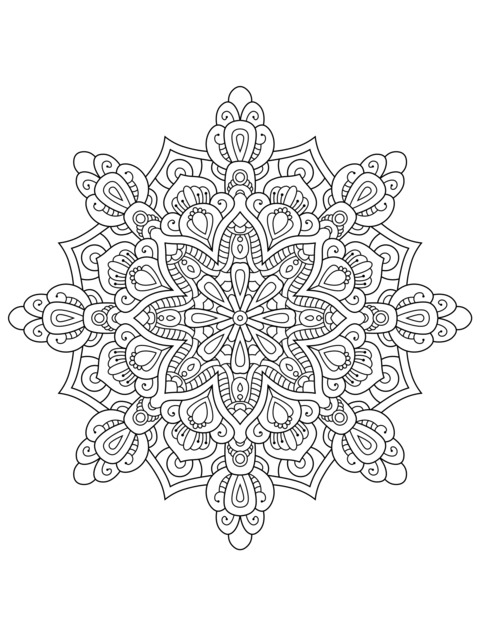 Página de Colorear Mandala Colorido