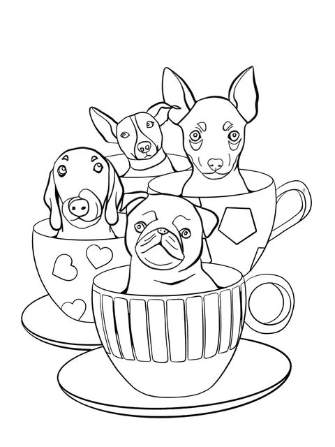 Puppies in Teacups