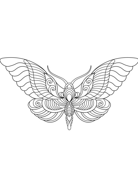 Exquisite Butterfly Coloring Page