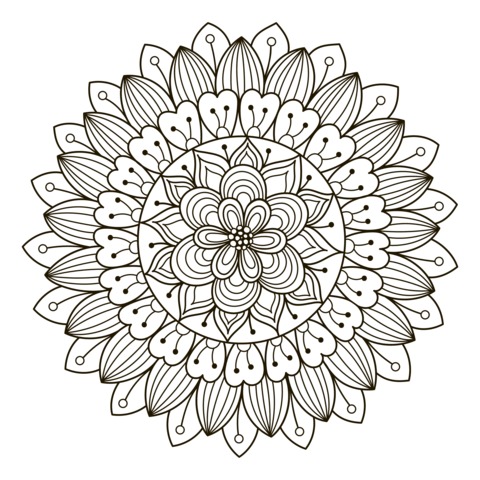 Beautiful Mandala Coloring Page