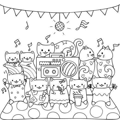 A Joyful Party of Cats