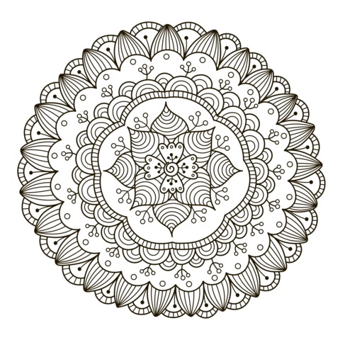 Beautiful Mandala Coloring Page