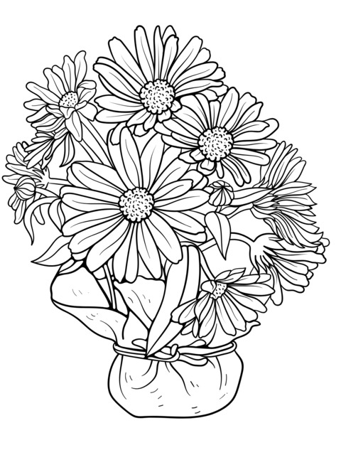 Beautiful Bouquet Coloring Page