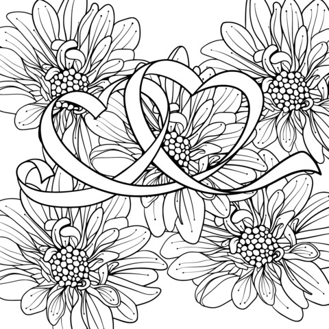 Flowers and Heart Pattern