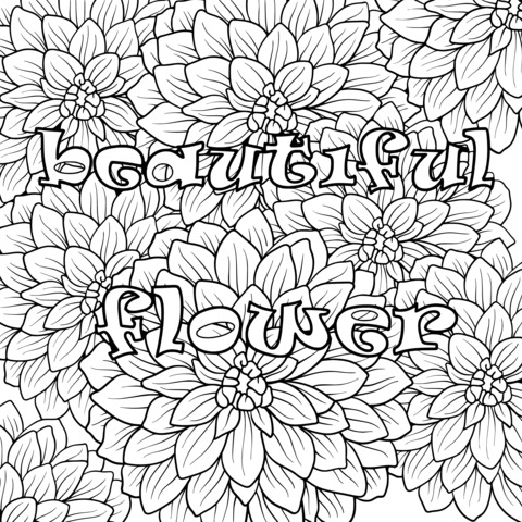 Beautiful Flower Coloring Page