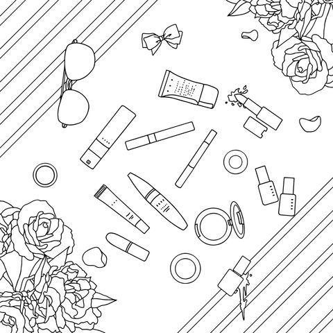 Beauty - themed Coloring Page