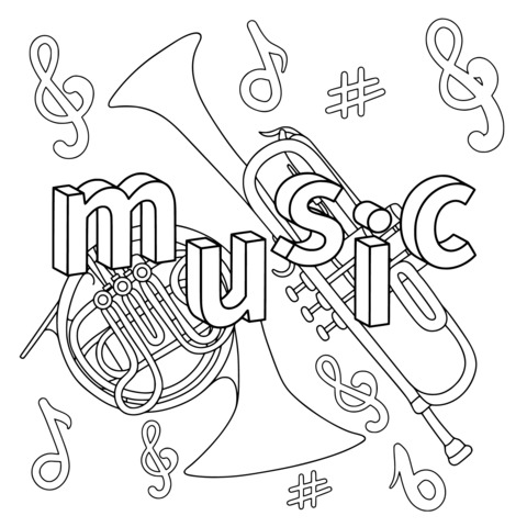 Music - themed Coloring Page