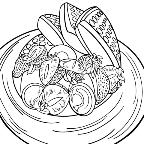 Fruit Platter Coloring Page