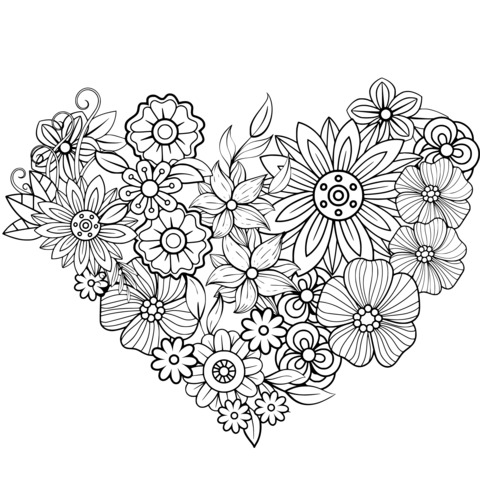 Floral Heart Pattern