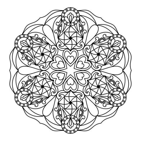 Padrão de Mandala Colorido