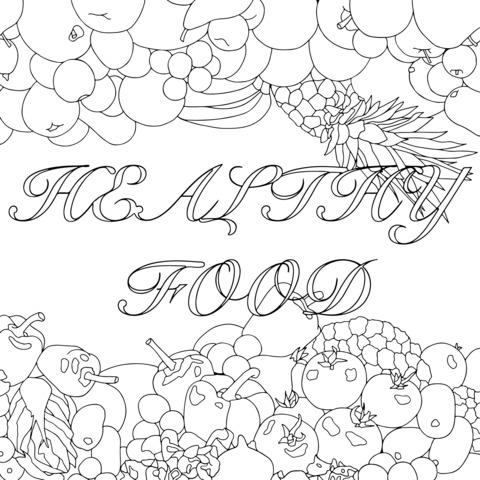 Healthy Food Coloring Page