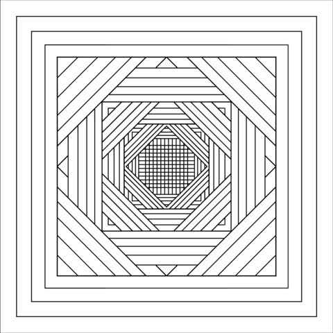 Geometric Pattern Coloring Page