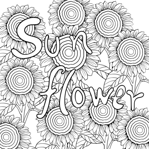 Sunflower Coloring Page