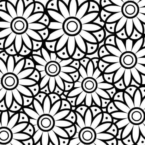 Colorful Flower Coloring Page