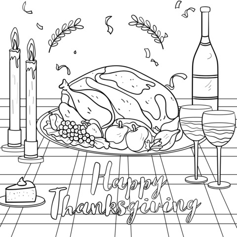 Thanksgiving - themed Coloring Page