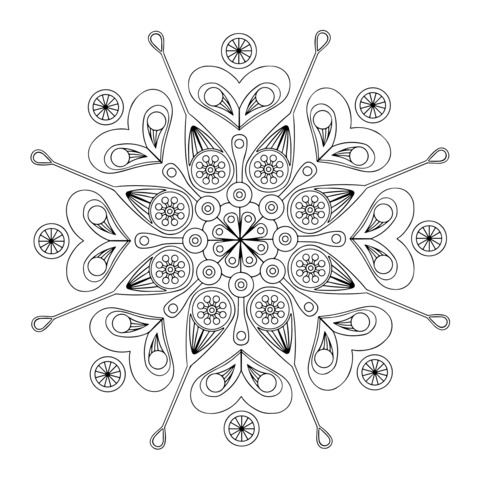 Beautiful Mandala Coloring Page