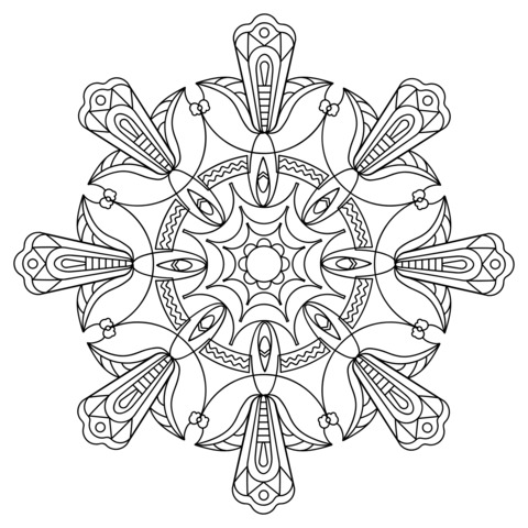 Beautiful Mandala Coloring Page