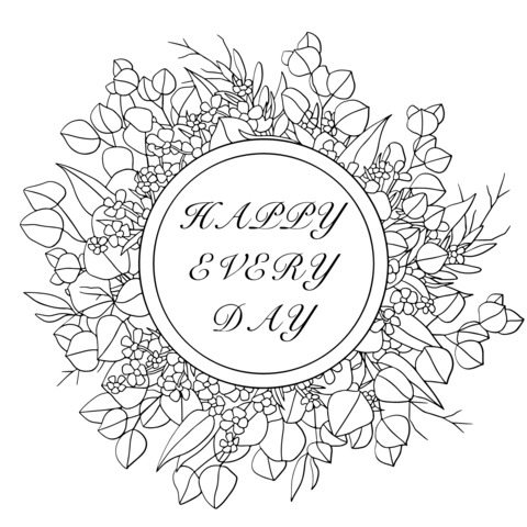 Happy Every Day Coloring Page