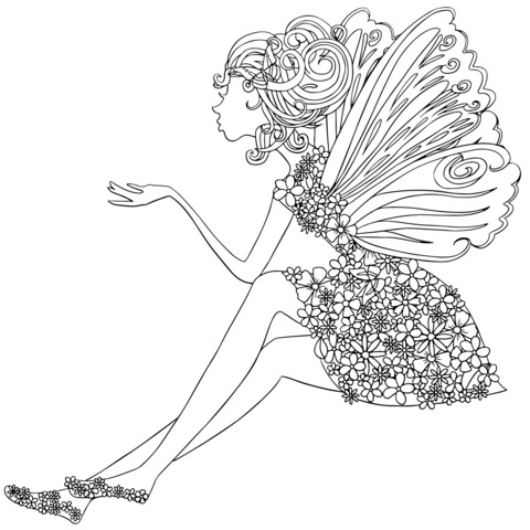 Silhouette of a Flower - Fairy