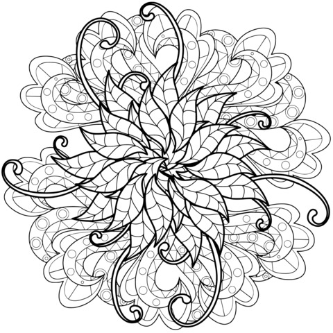 Vibrant Flower Coloring Page