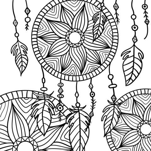 Hand - drawn Dream Catcher Illustration