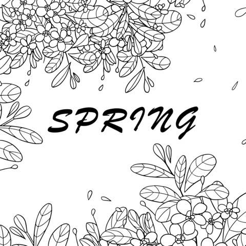 Spring - themed Coloring Page