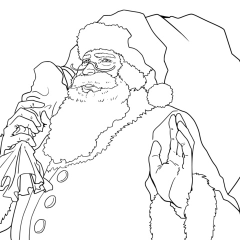 Página para Colorear de Santa Claus: Una Figura Festiva