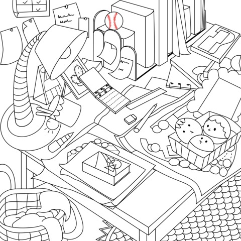 Child - like Desktop Coloring Page