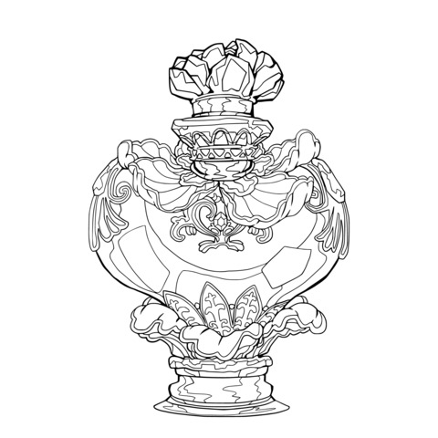 Exquisite Perfume Bottle Coloring Page