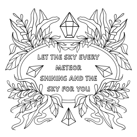 Meteor - themed Coloring Page Illustration