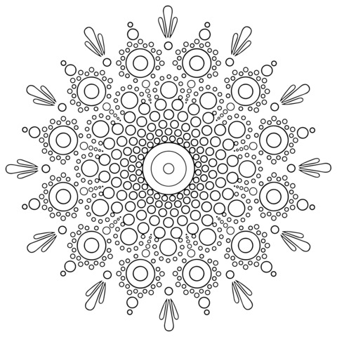 Beautiful Purple Mandala Coloring Page