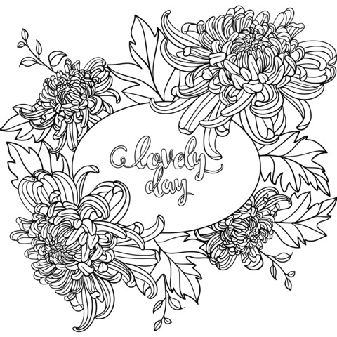 Lovely Flower Coloring Page: A Nice Day