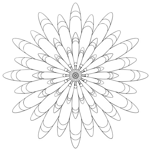 Colorful Symmetrical Flower Pattern