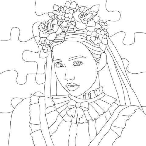 Woman with a flower crown