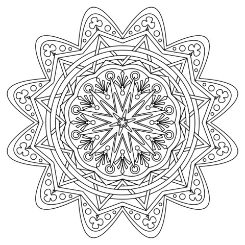 Beautiful Mandala Coloring Page