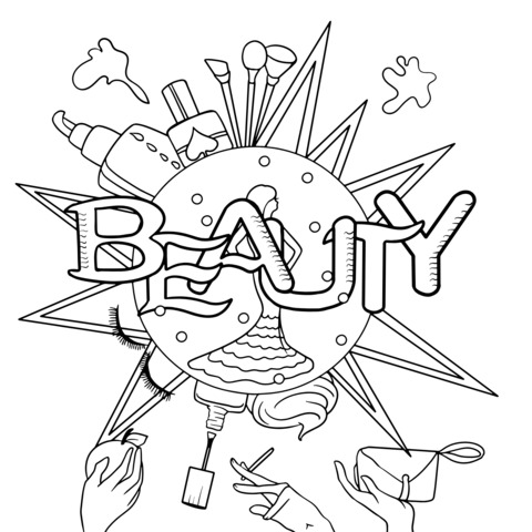 Beauty - themed Coloring Page